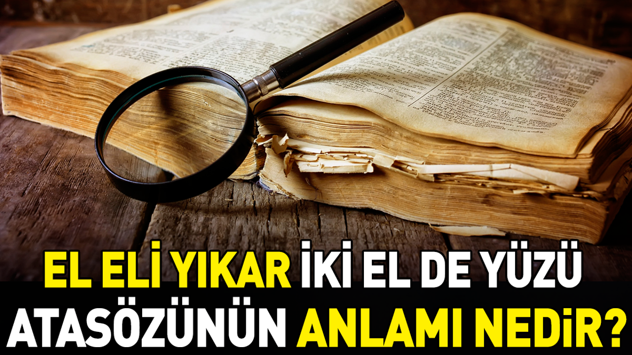 El eli yıkar iki el de yüzü atasözünün anlamı nedir?