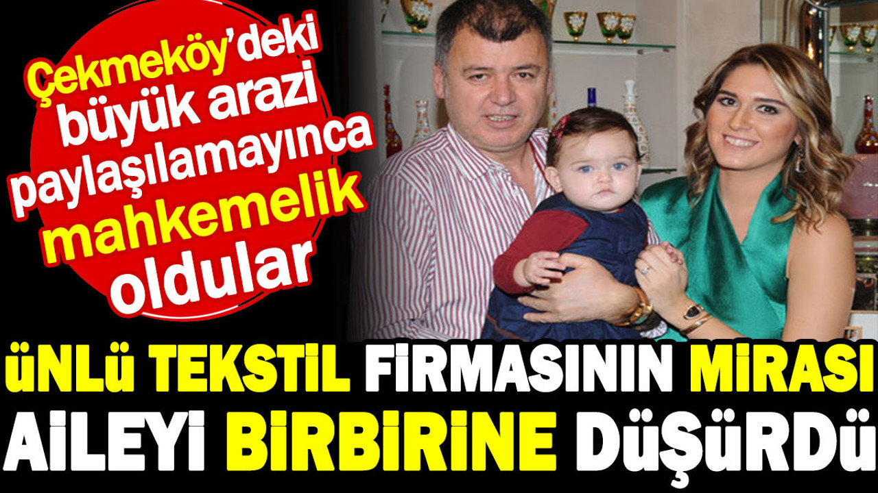Ünlü tekstil firmasının mirası aileyi birbirine düşürdü. Çekmeköy'deki büyük arazi paylaşılamayınca mahkemelik oldular