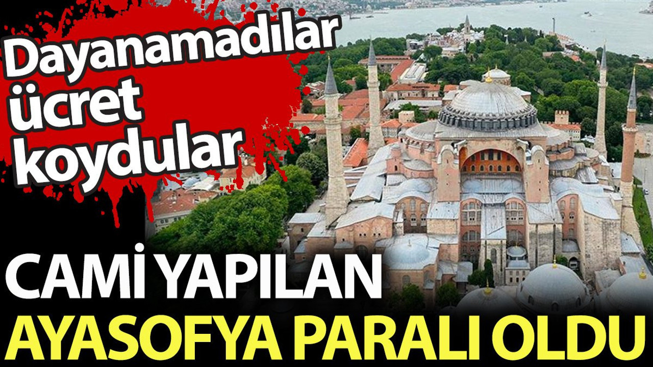 Dayanamadılar Ayasofya'yı yine paralı yaptılar. Giriş ücreti belli oldu