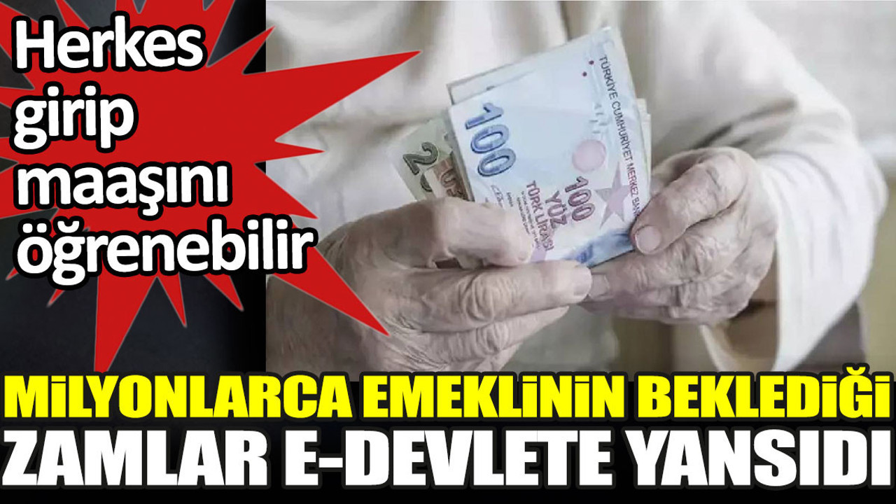 Emeklinin beklediği zamlar e-devlete yansıdı. Herkes girip maaşını öğrenebilir