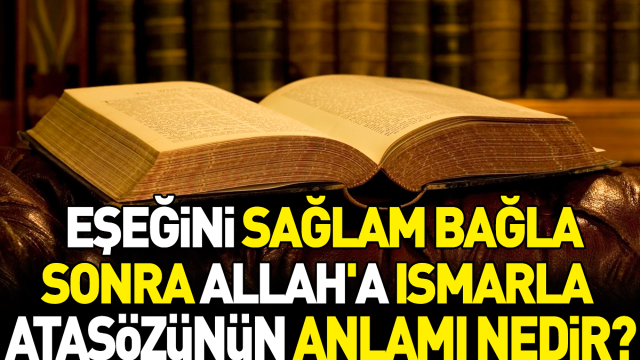 Eşeğini sağlam bağla sonra Allah'a ısmarla atasözünün anlamı nedir?