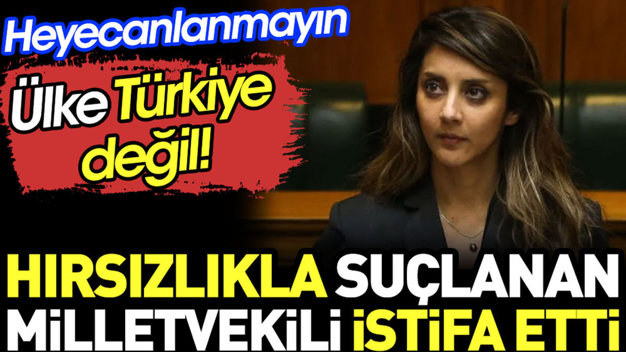 Hırsızlıkla suçlanan milletvekili istifa etti. Ülke Türkiye değil heyecanlanmayın