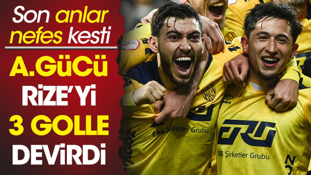 Ankaragücü taraftarıyla buluştu Rize'yi 3 golle eledi