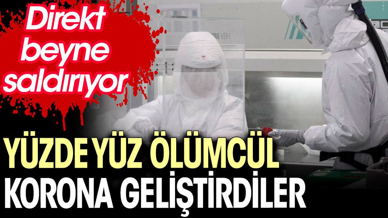 Yüzde yüz ölümcül korona geliştirdiler. Direkt beyne saldırıyor
