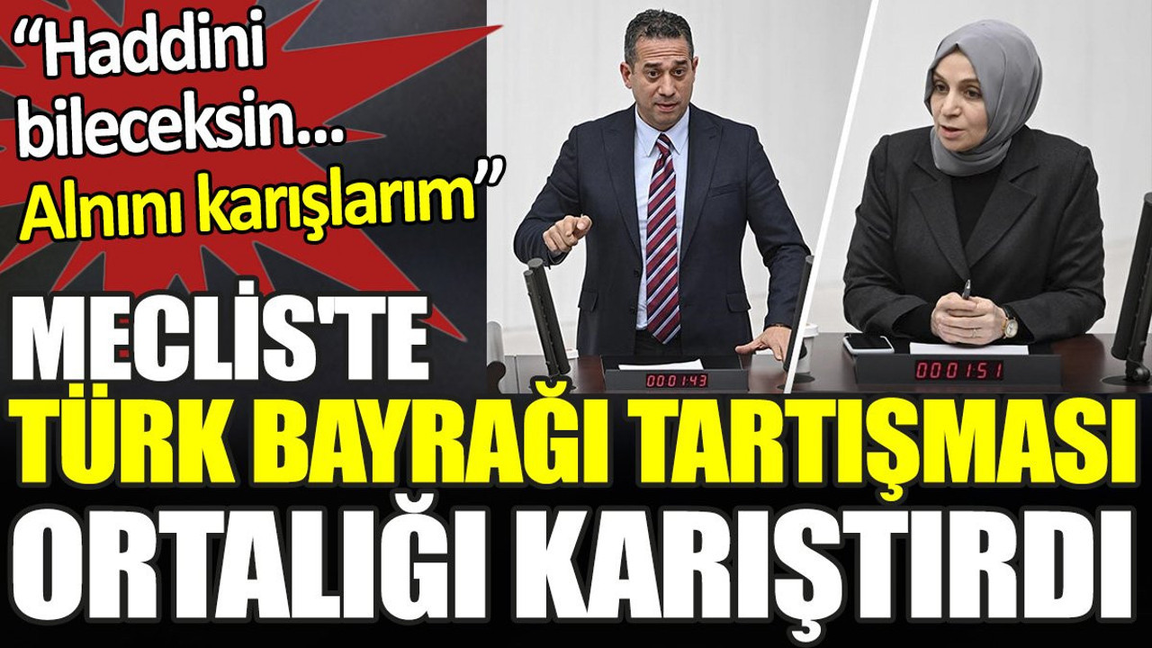 Meclis'te Türk bayrağı tartışması ortalığı karıştırdı. ‘Haddini bileceksin. Alnını karışlarım’