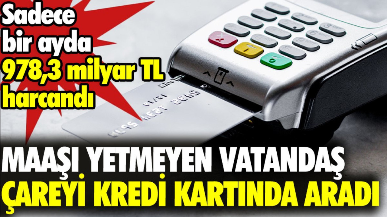 Maaşı yetmeyen vatandaş çareyi kredi kartında aradı. Sadece bir ayda 978,3 milyar TL harcandı