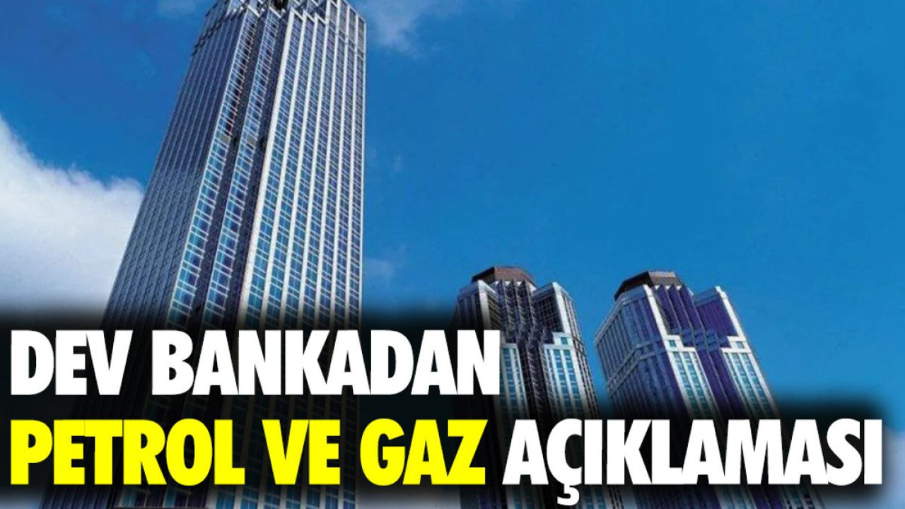 Dev bankadan petrol ve gaz açıklaması