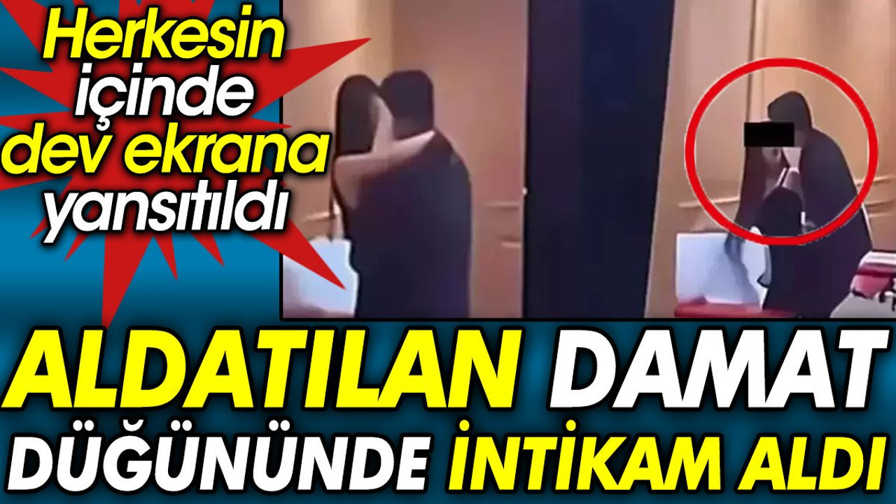 Aldatılan damat düğününde intikam aldı. Herkesin içinde dev ekrana yansıtıldı