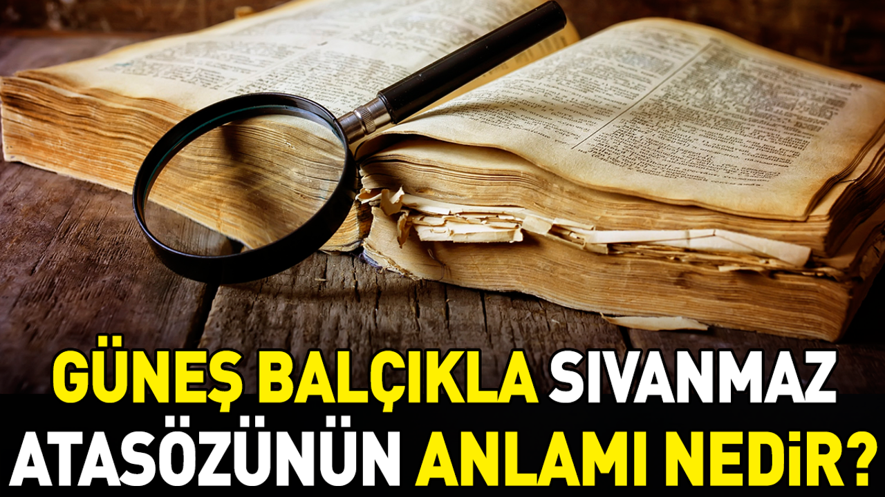 Güneş balçıkla sıvanmaz atasözünün anlamı nedir?