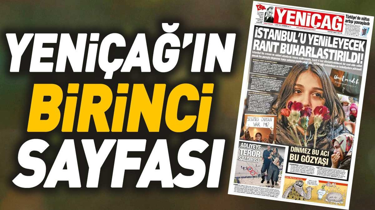 Yeniçağ Gazetesi'nin 1. sayfası (07 Şubat 2024)