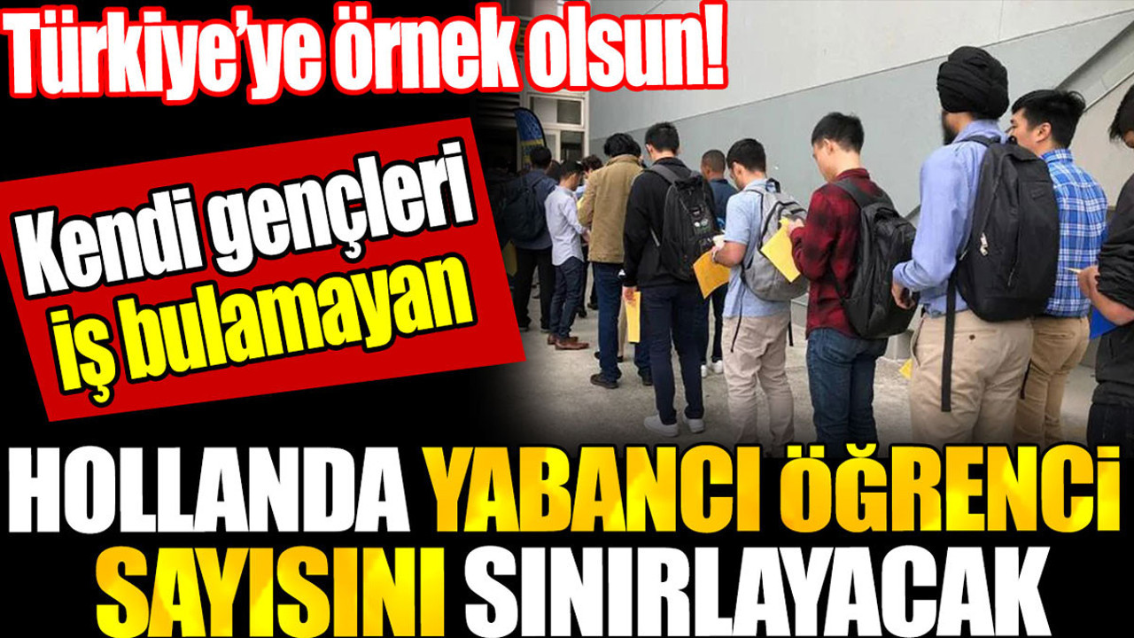 Hollanda kendi gençleri iş bulamadığı için yabancı öğrenci sayısını sınırlayacak