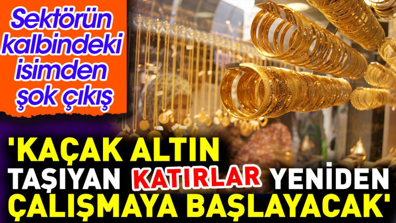 'Kaçak altın taşıyan katırlar yeniden çalışmaya başlayacak'. Sektörün kalbındeki isimden şok çıkış