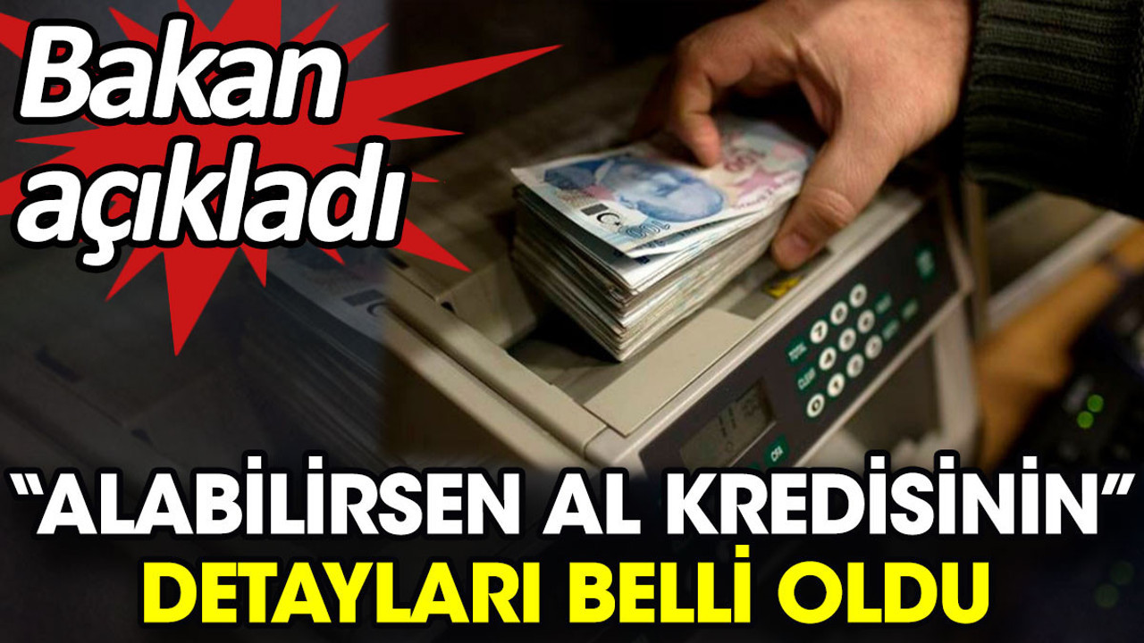 'Alabilirsen al kredisinin' detayları belli oldu Bakan açıkladı