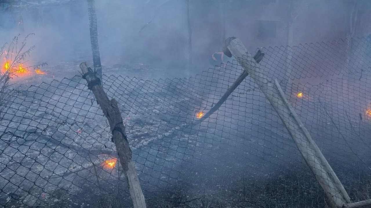 Çankırı'da ahır yangını