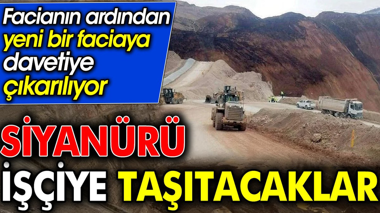 Siyanürü işçiye taşıtacaklar. Facianın ardından yeni bir faciaya davetiye çıkarılıyor