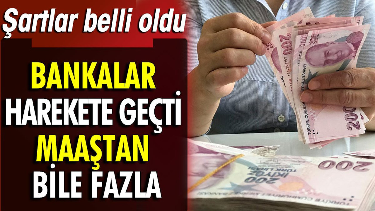 Bankalar harekete geçti: Maaştan bile fazla. Şartlar belli oldu