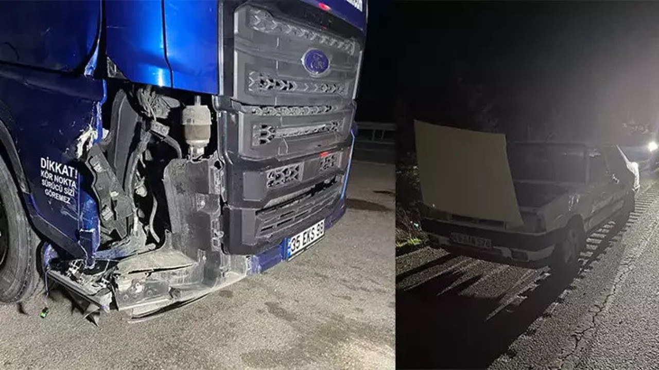 Tır otomobile çarptı: 1 ölü