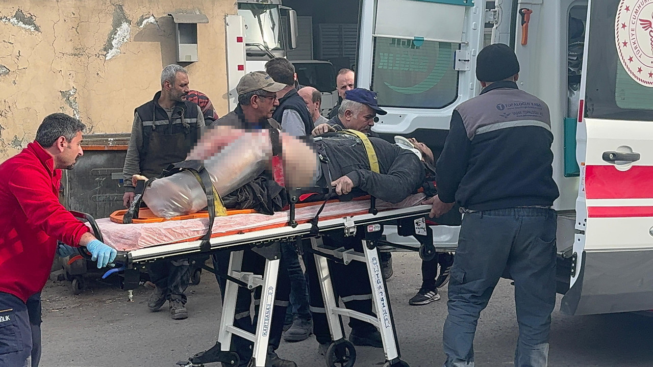 Vincin halatı koptu, işçi ağır yaralandı