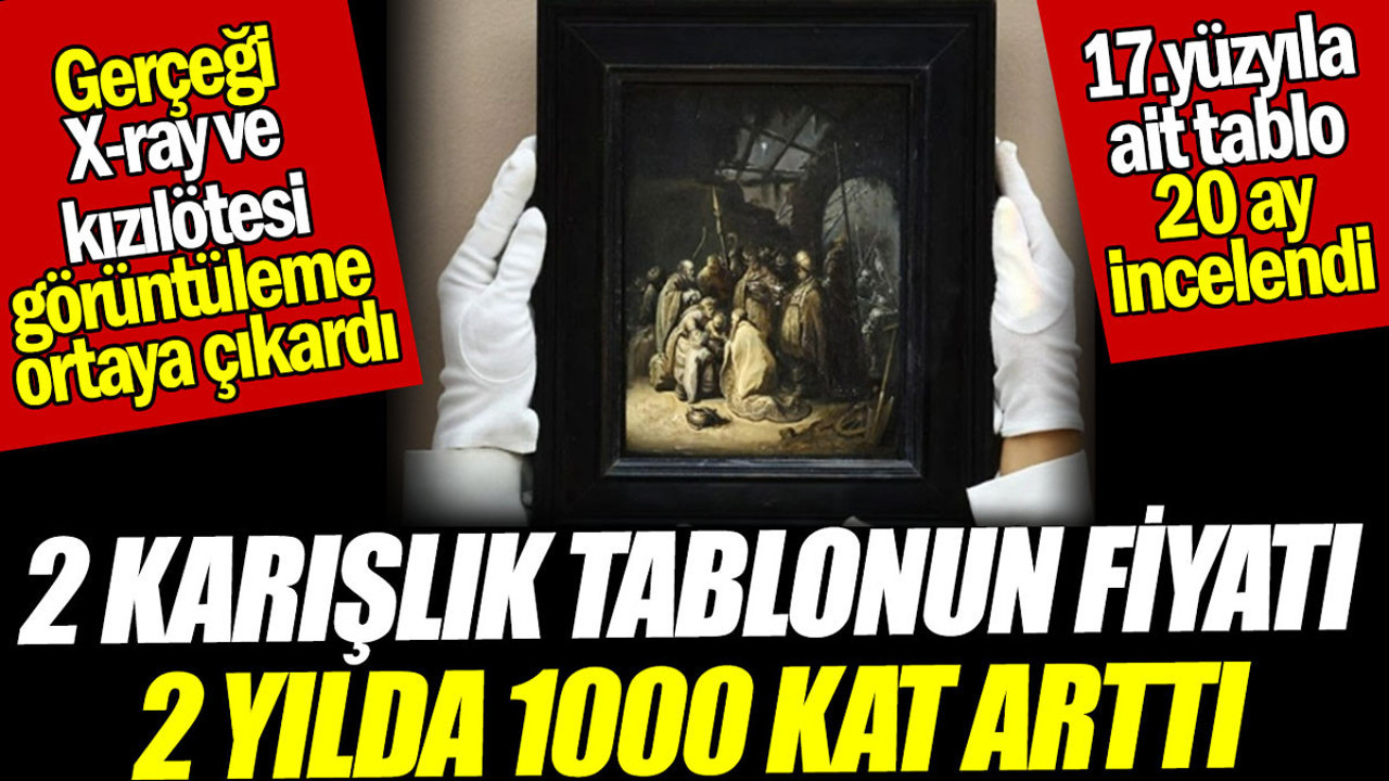 2 karışlık tablonun fiyatı 2 yılda 1000 kat arttı. Gerçeği X-ray ve kızılötesi görüntüleme ortaya çıkardı