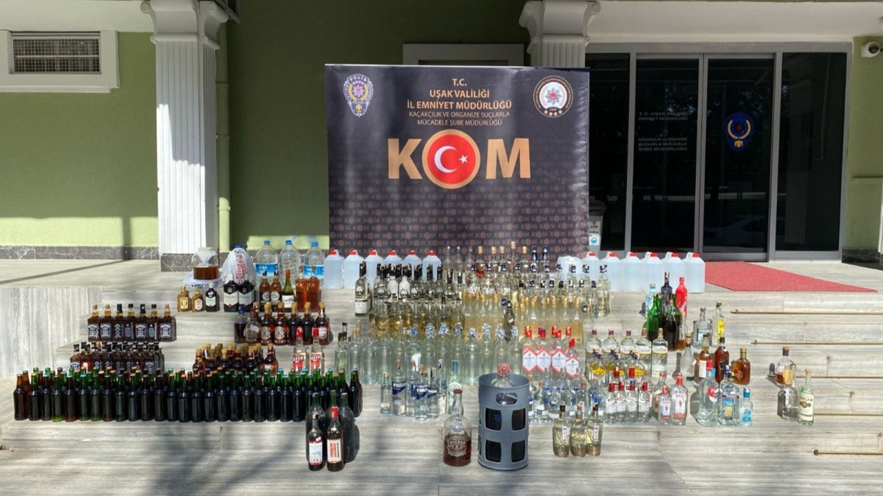Uşak’ta kaçak alkol operasyonu: 1 gözaltı