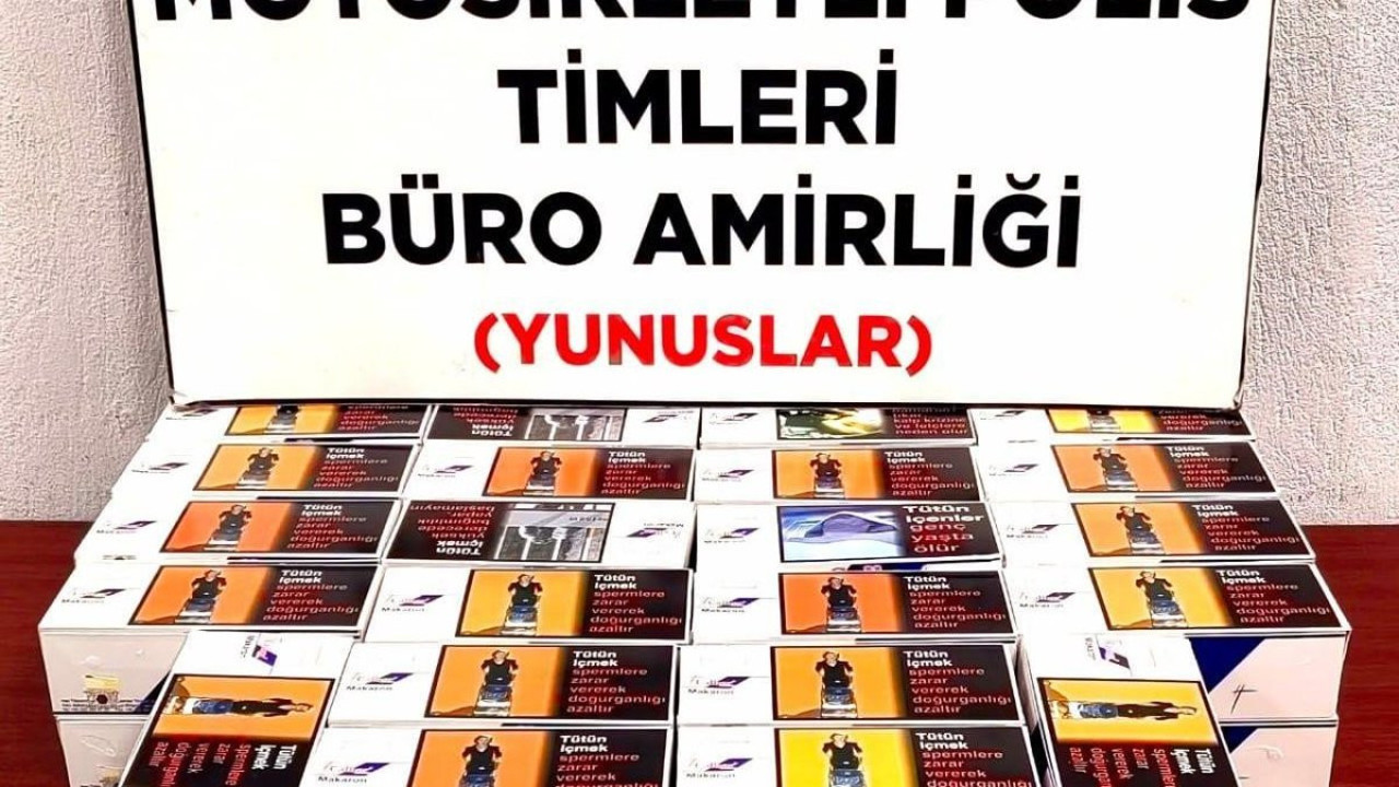 Kütahya’da 500 paket makaron ele geçirildi