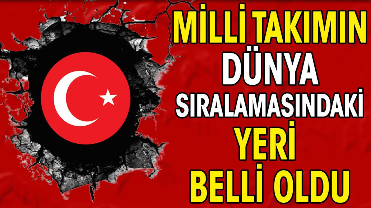 Milli takımın dünya sıralamasındaki yeri belli oldu