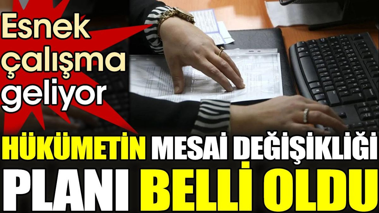 Hükümetin mesai değişikliği planı belli oldu. Esnek çalışma geliyor