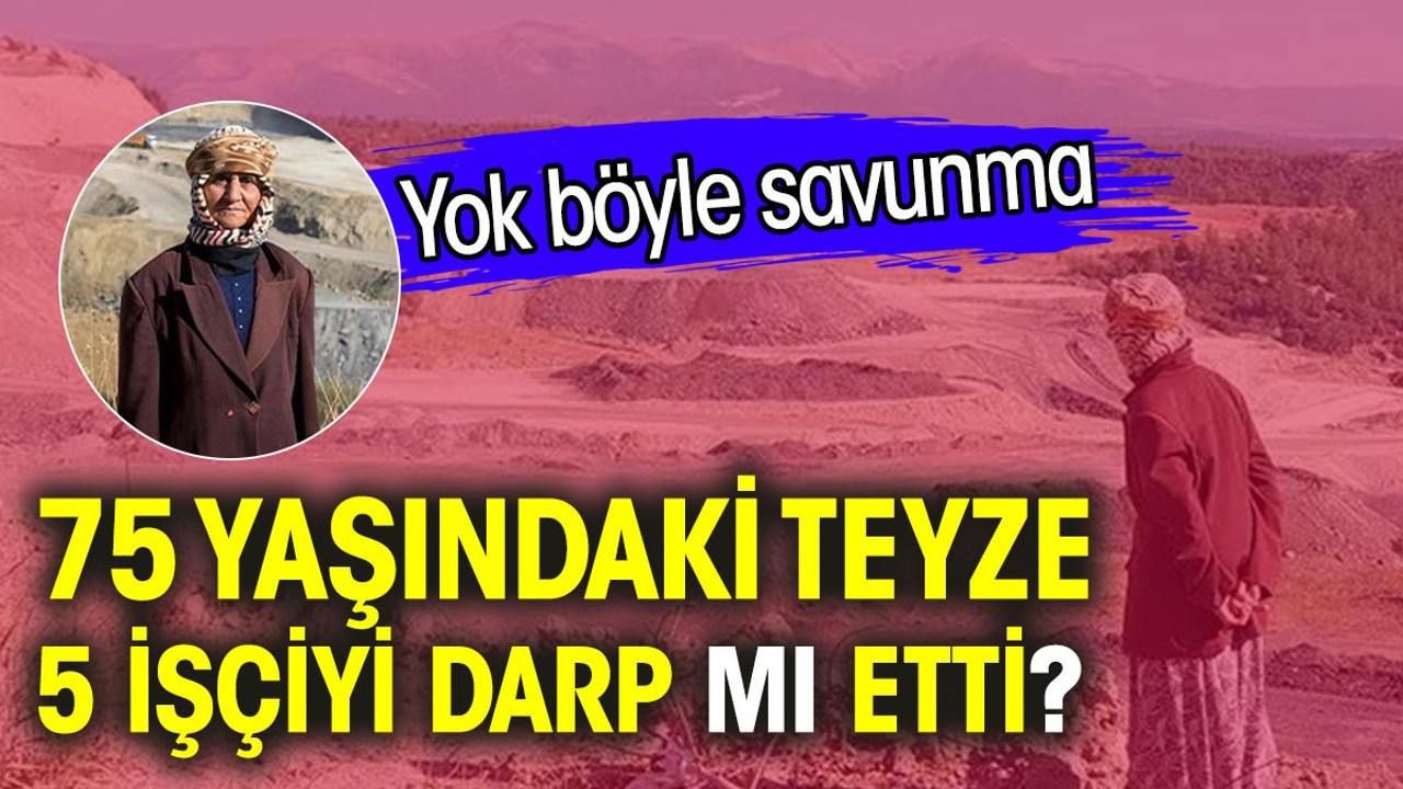 75 yaşındaki teyze 5 işçiyi darp mı etti? Yok böyle savunma