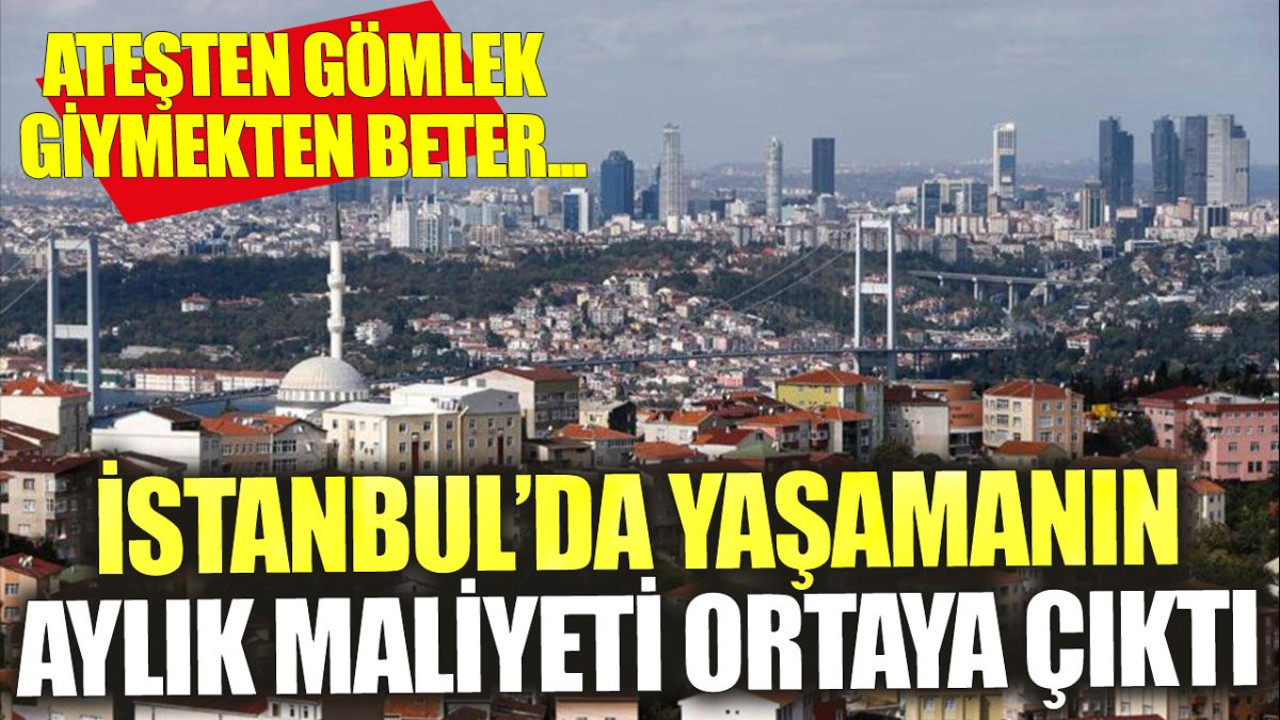 İstanbul'da yaşamanın aylık maliyeti ortaya çıktı. Ateşten gömlek giymekten beter...