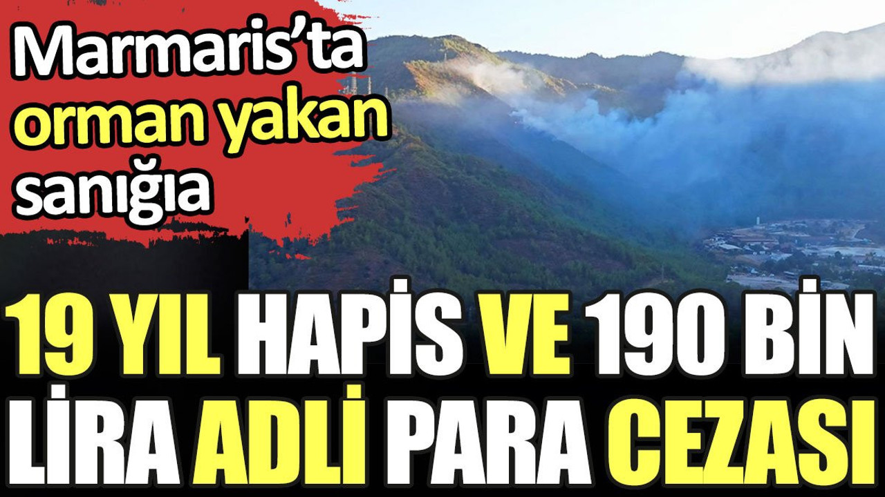 Marmaris'ta orman yakan sanığa onlarca yıl hapis cezası