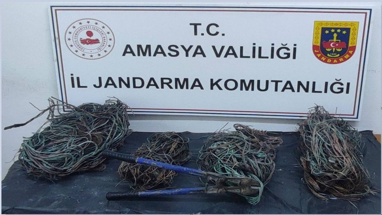 52 kilo kablo çaldılar, suçüstü yakalandılar