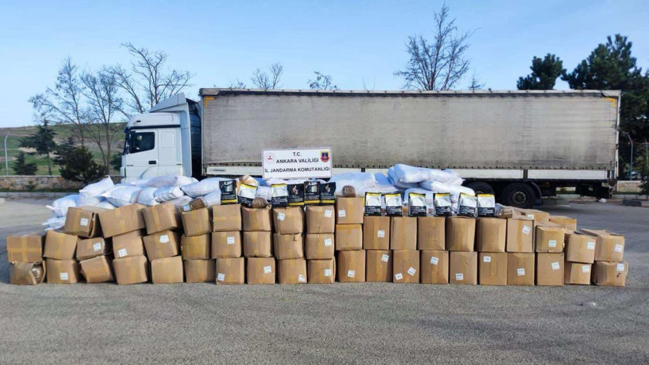Ankara'da 20 milyon TL değerinde kaçak tütün ele geçirildi