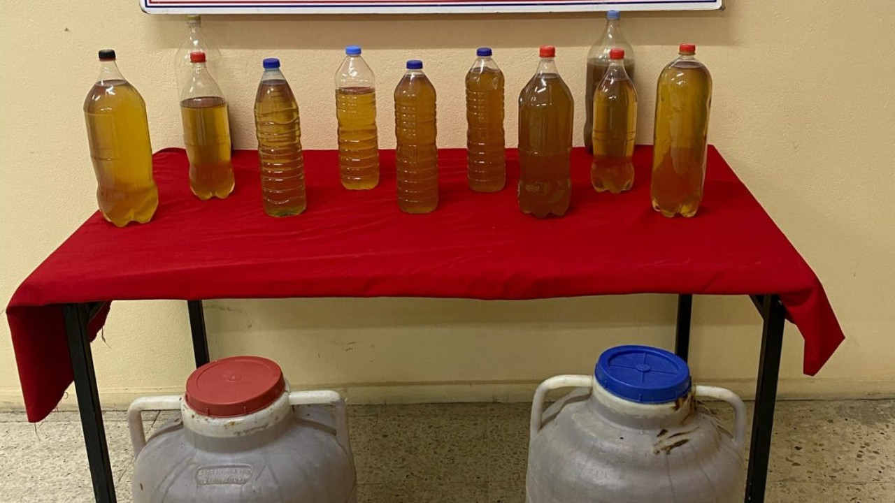 Aksaray'da sahte içki operasyonu. 150 litre ele geçirildi