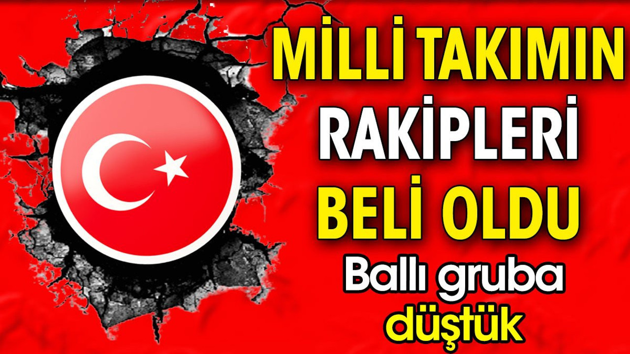Milli takımın rakipleri belli oldu. Ballı gruba düştük