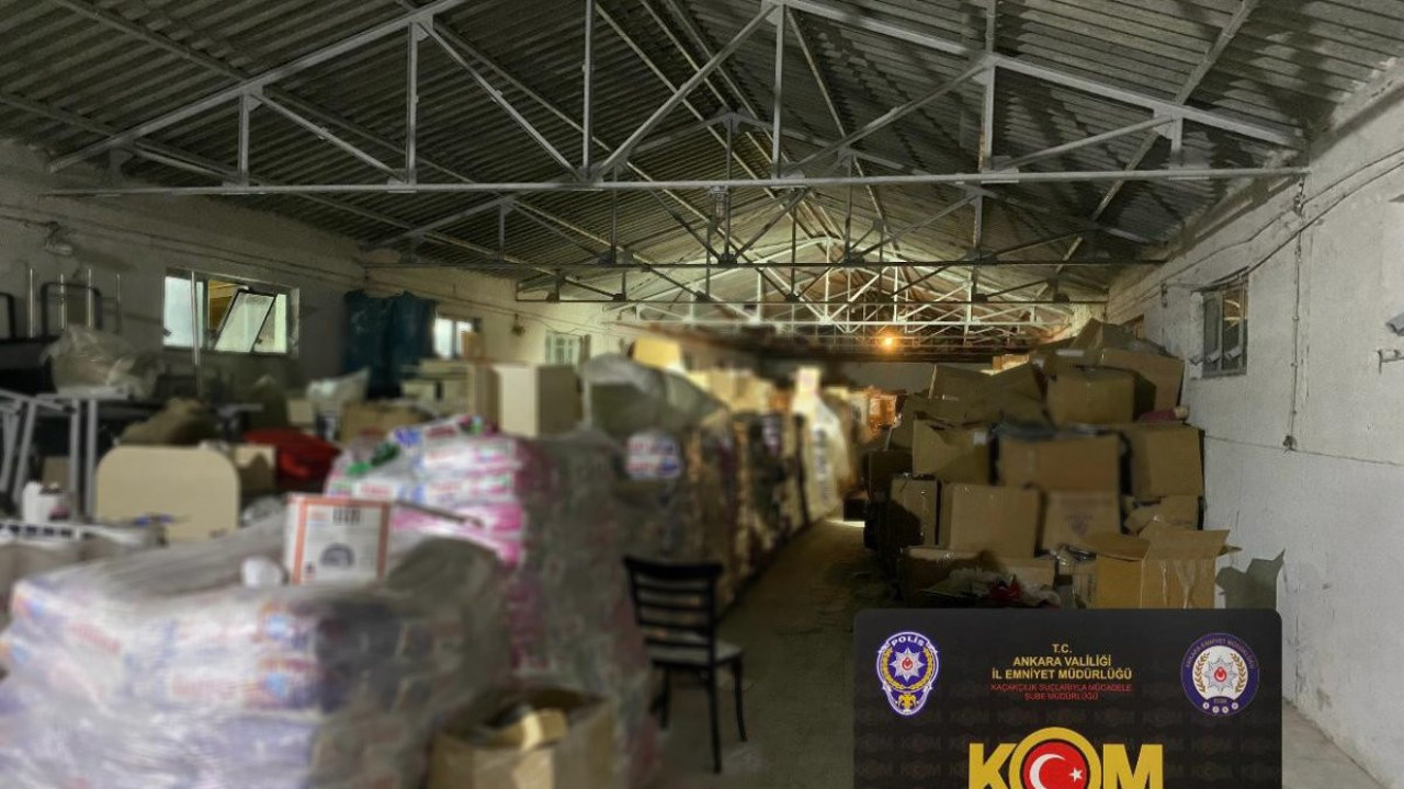 Ankara'da 35 ton kaçak deterjan ele geçirildi