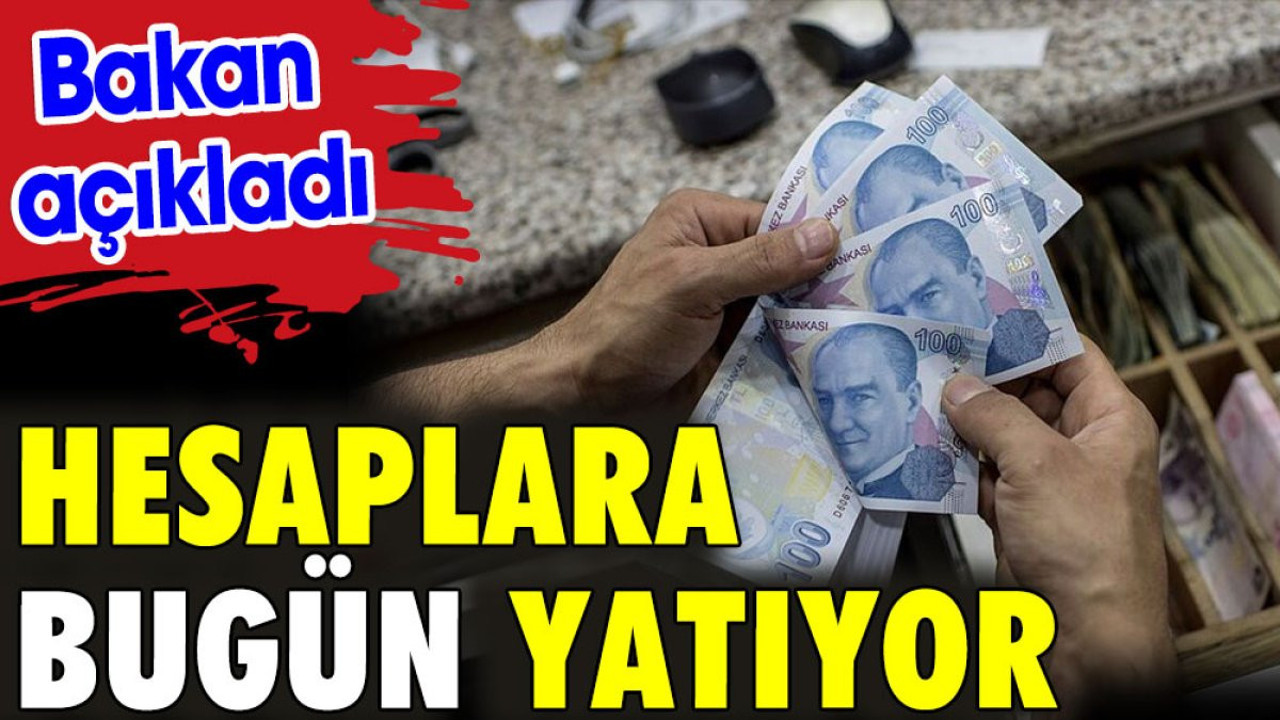 Hesaplara bugün yatıyor. Bakan açıkladı
