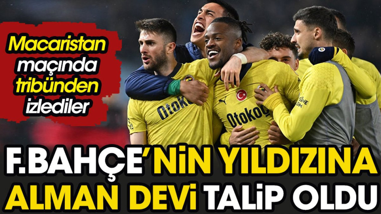 Fenerbahçe'nin yıldızına Alman devi talip oldu. Macaristan maçında tribünden izlediler