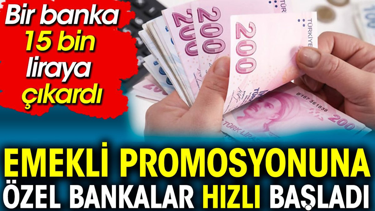 Emekli promosyonuna özel bankalar hızlı girdi. Bir banka 15 bin liraya çıkardı