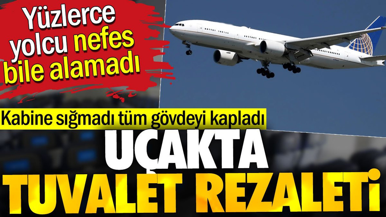 Uçakta tuvalet rezaleti. Yüzlerce yolcu nefes bile alamadı