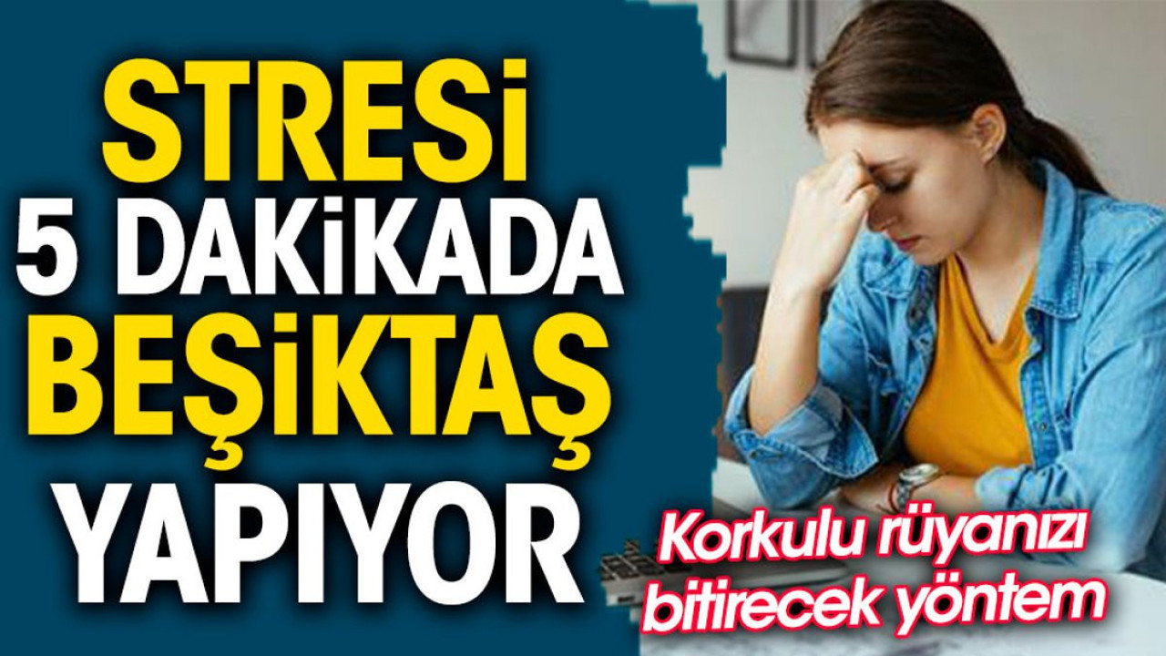 Stresi 5 dakikada Beşiktaş yapıyor. Korkulu rüyanızı bitirecek yöntem