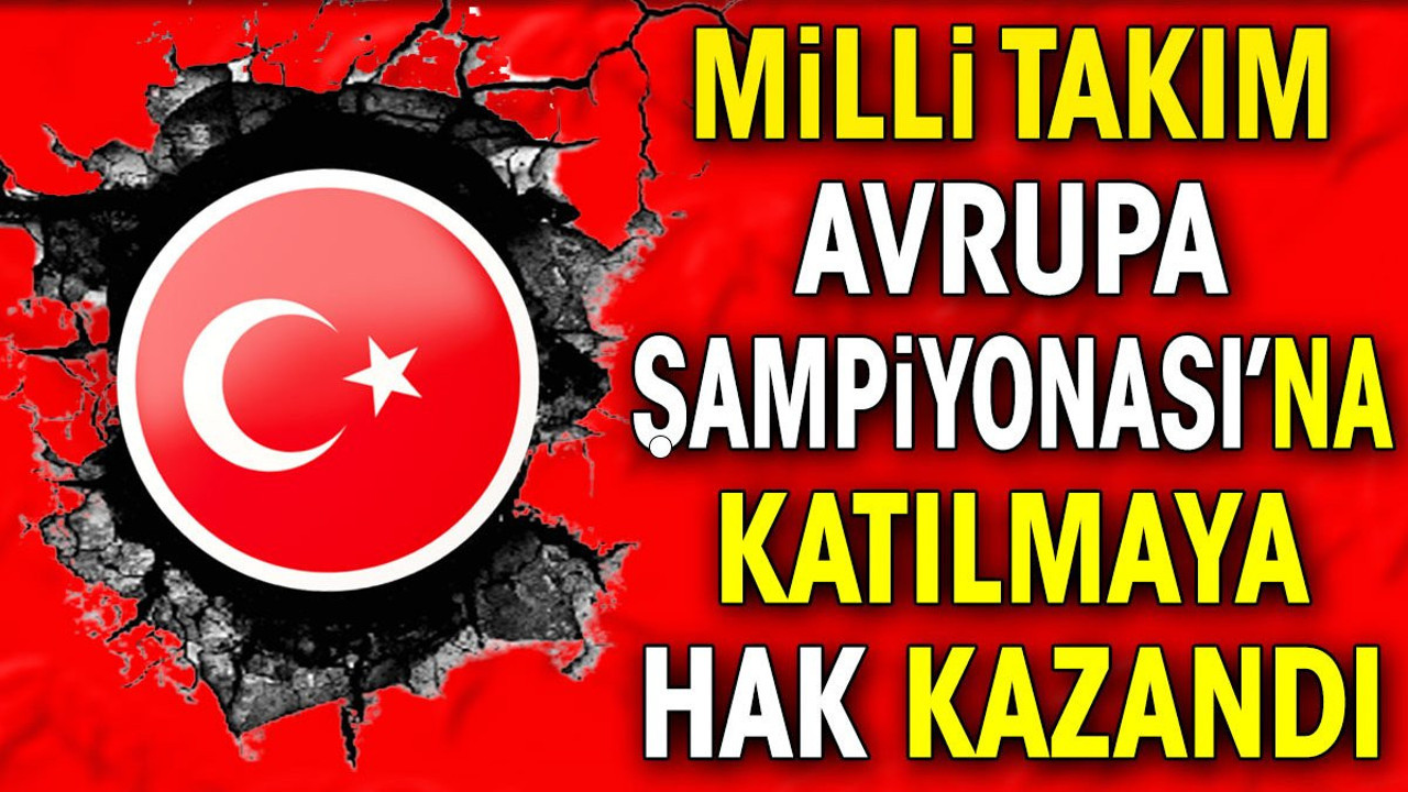 Milli Takım Avrupa Şampiyonası'na katılmaya hak kazandı
