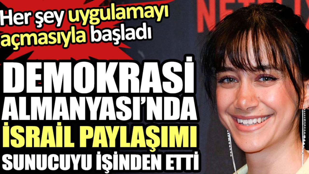 Demokratik Almanya’da İsrail paylaşımı sunucuyu işinden etti