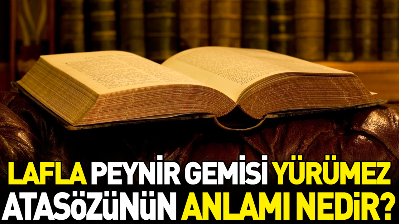 Lafla peynir gemisi yürümez atasözünün anlamı nedir?