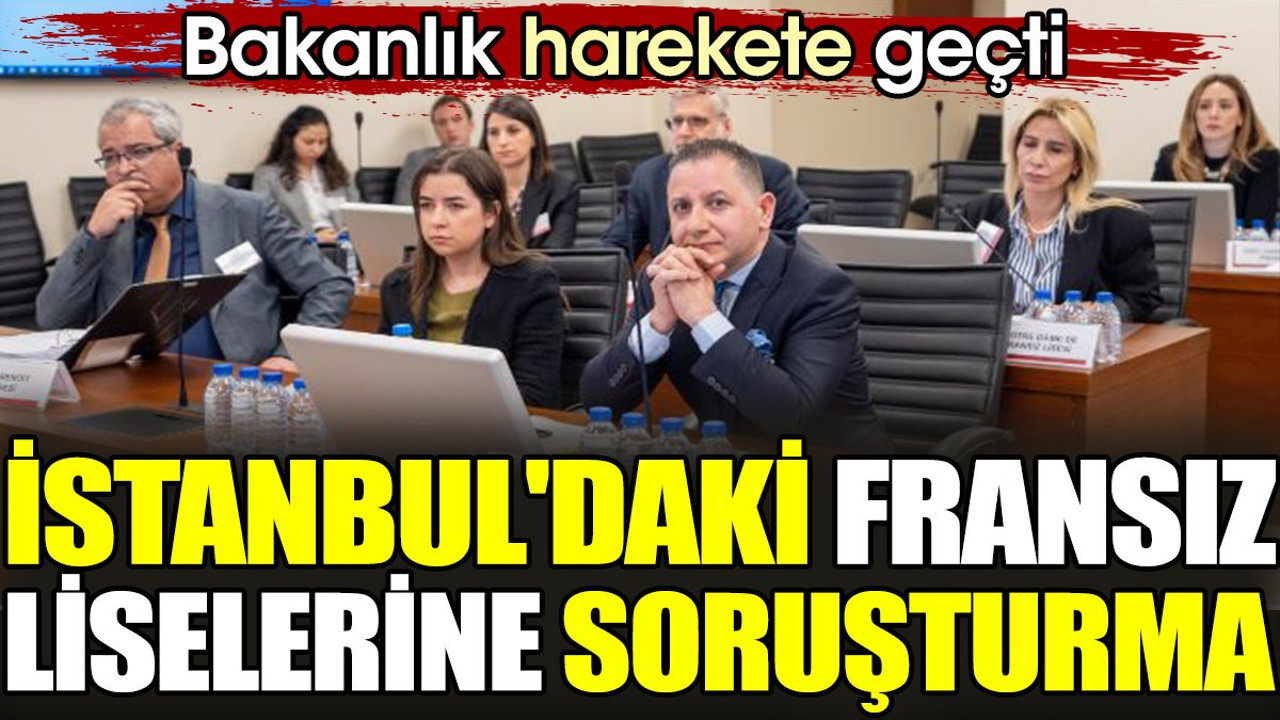 İstanbul'daki Fransız liselerine soruşturma. Bakanlık harekete geçti