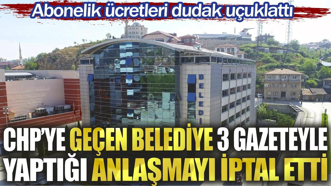 Kastamonu Belediyesi üç gazeteyle yaptığı anlaşmayı iptal etti. Abonelik ücretleri dudak uçuklattı