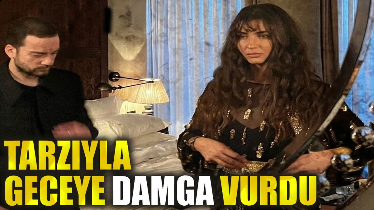 Tuba Büyüküstün tarzıyla geceye damga vurdu