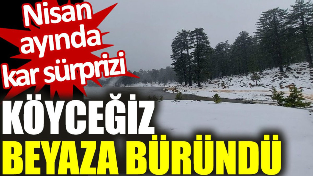 Köyceğiz beyaza büründü: Nisan ayında kar sürprizi
