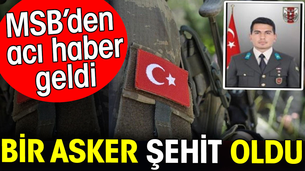 Bir asker şehit oldu. MSB’den acı haber geldi