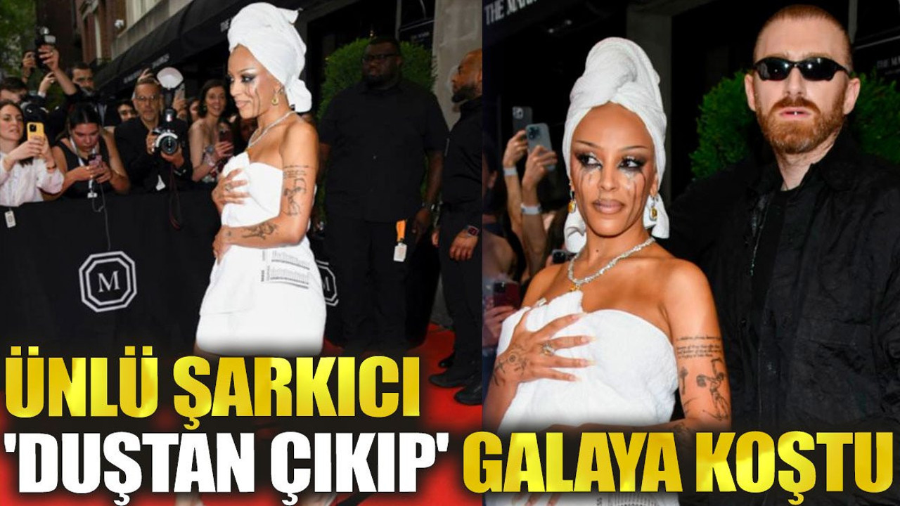 Ünlü şarkıcı 'duştan çıkıp' galaya koştu