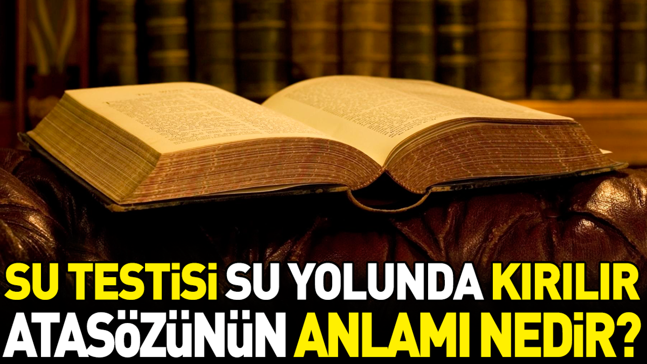 Su testisi su yolunda kırılır atasözünün anlamı nedir?